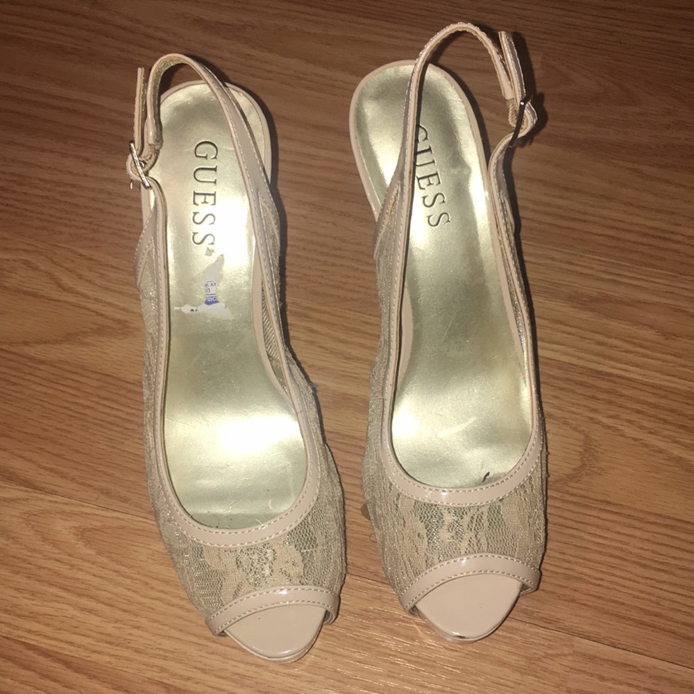 Guess taupe heels size 8